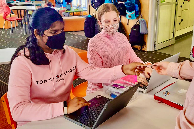 Students on laptops