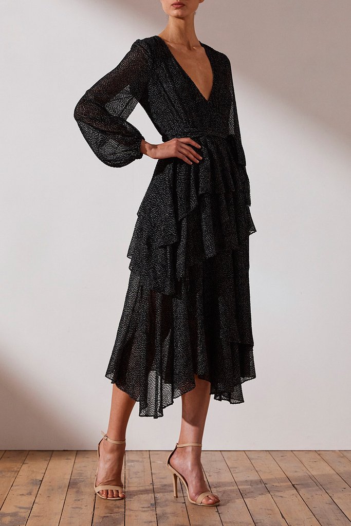 Shona Joy Bowie Tiered Midi Dress