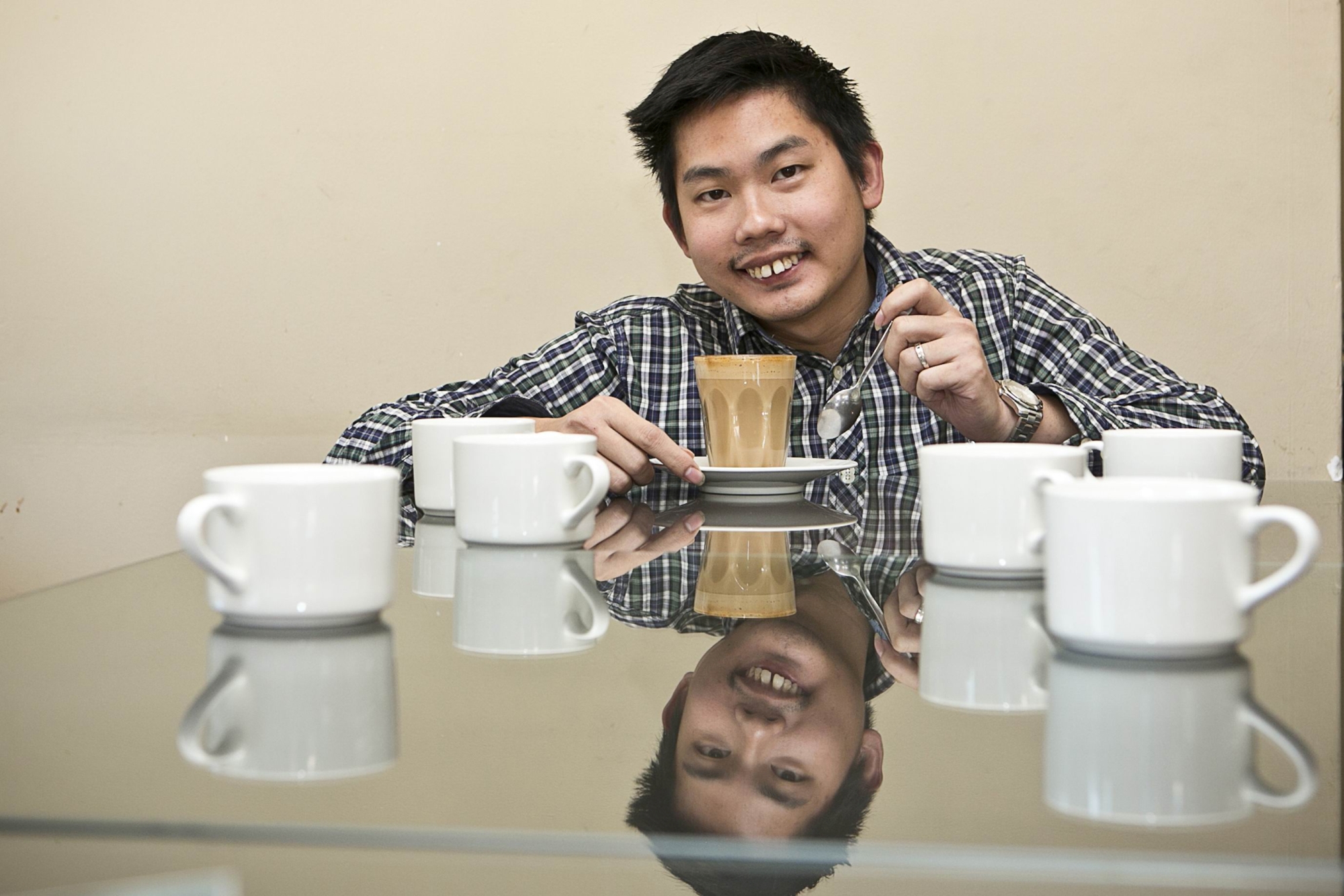 Barista Sandy Suwodji at Salia Café.