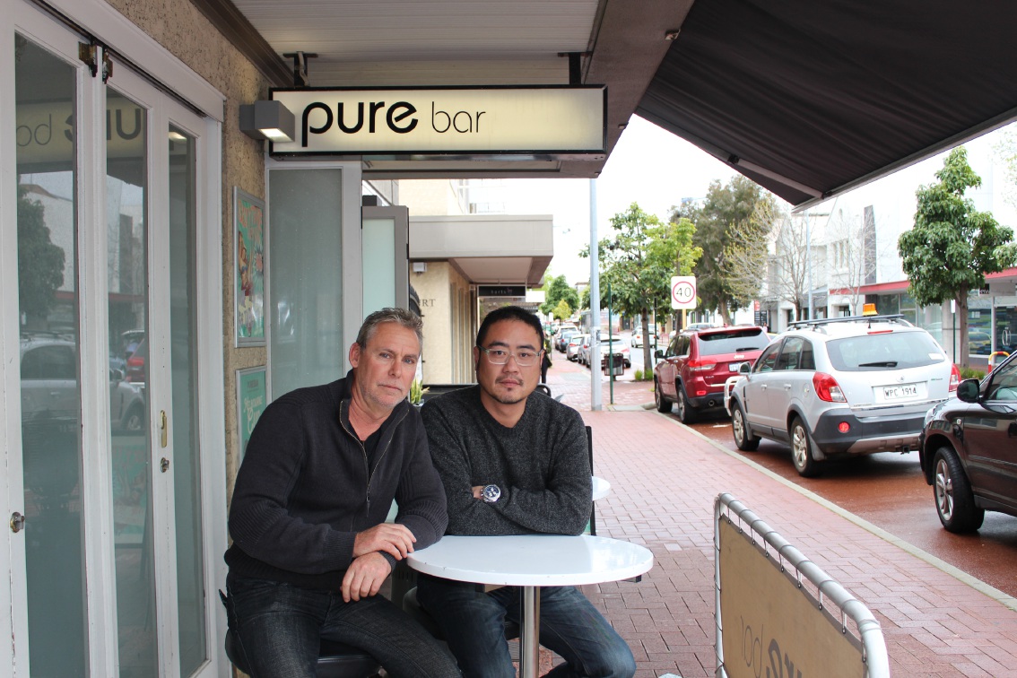 Michael Cutler and Eric Chu are concerned about the impact of roadworks.
Picture: Lisa Thomas