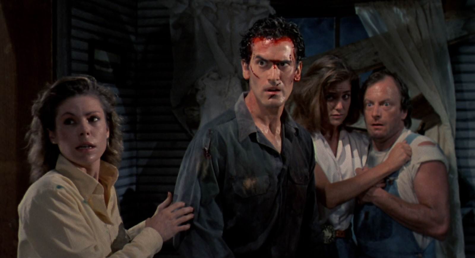 Bruce Campbell in Evil Dead II.
