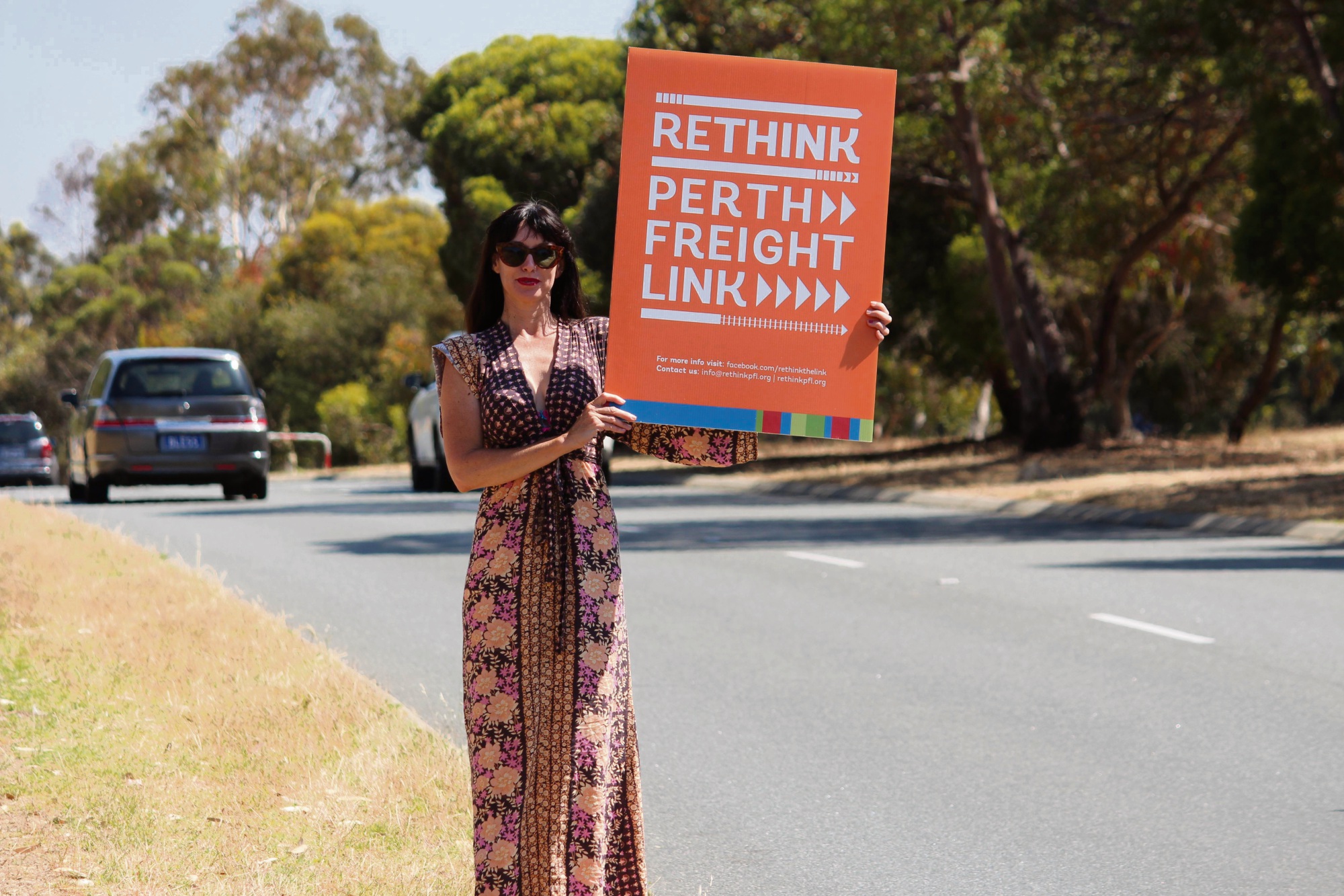 An opponent to Roe 8 on during protests. Picture: Bryce Luff