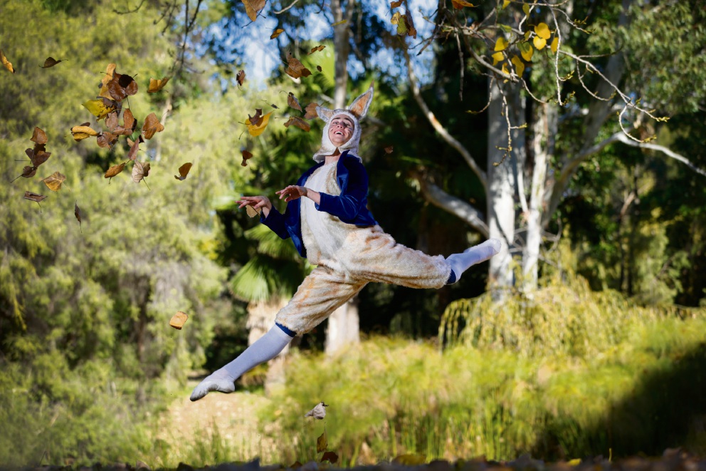 Brent Carson as Peter Rabbit. Picture: Andrew Ritchie