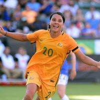 Sam Kerr has been in sensational form. Photo: Getty