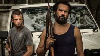 Aaron Glenane and Aaron Pederson in Killing Ground.