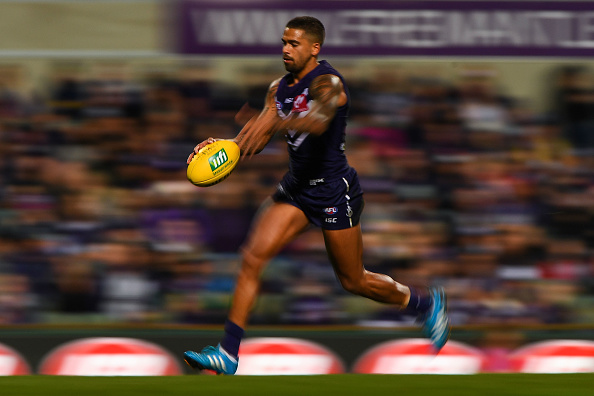 Bradley Hill of the Dockers. Picture: Daniel Carson/AFL Media/Getty Images