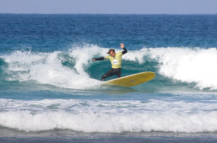 Jack Medland claimed two wins at the WA Longboard Titles in Denmark at the weekend. Picture: Surfing WA/Majeks