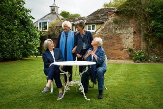 Maggie Smith, Joan Plowright, Eileen Atkins and Judi Dench in Tea With The Dames.