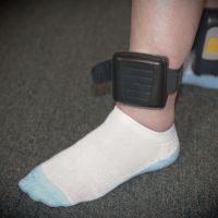 A house arrest ankle bracelet on an offender. Picture: iStock