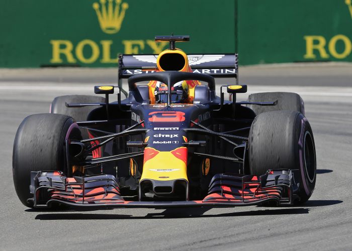 Daniel Ricciardo on track at Montreal. Picture: Travis Barnes
