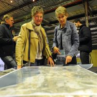 (l-r) North Fremantle’s Susanna Bessell-Brown and Fremantle’s Jane Hutchinson look at maps of the potential new port. Picture: Jon Bassett.