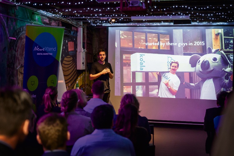 Koala's creative director, Charlie Gearside, talks to Community News clients about his brand's marketing successes. Pictures: WILL RUSSELL