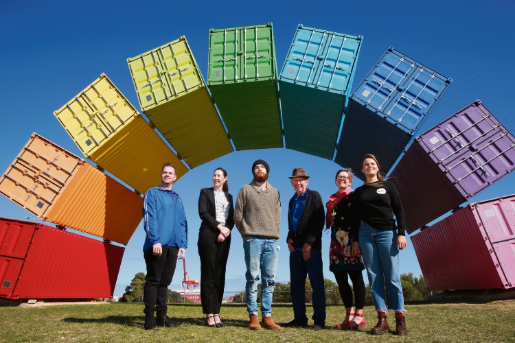 Daniel Roy (PCYC), Julie Gorman (PCYC), Dakota Baker (ICEA), Bill Johnstone (Freo Mens Shed), Sarah Tadier (Black Swan Health) and Amy Cooke (ICEA).