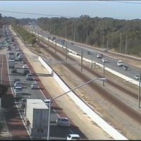 Traffic delays on the Mitchell Freeway near Ocean Reef Road. Picture: Main Roads