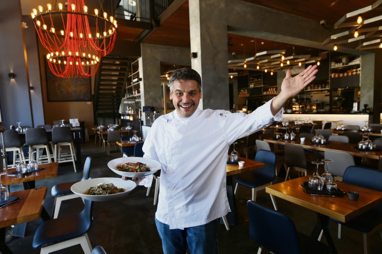 Matteo Musetti (Owner and Chef La Sosta) with a Seafodd Cavatelli and a Pappardelle al Capretto. This year