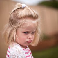 Frustrated little toddler