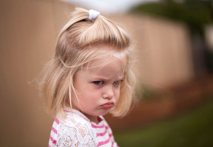 Frustrated little toddler