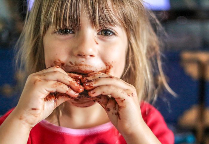 Little girl with a face full of chocolate. Picture: iStock