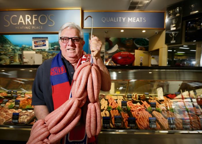 Joe Scarfo's passion for the West Perth Football Club has delivered free sausages to the Falcons for 10 years. Picture: Andew Ritchie d495222