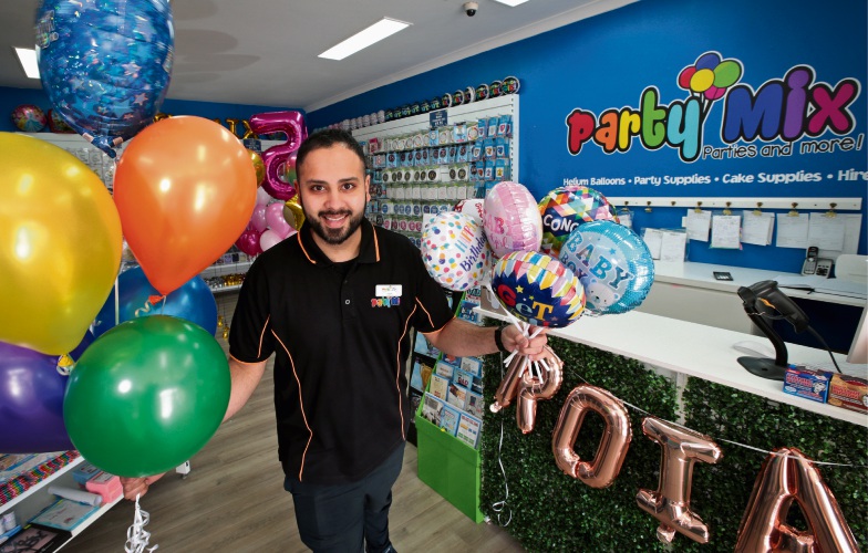 Party Mix co-owner Vishal Dodia in the Wanneroo store. Picture: David Baylis d495463