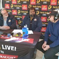 The Perth Footy Live panel.