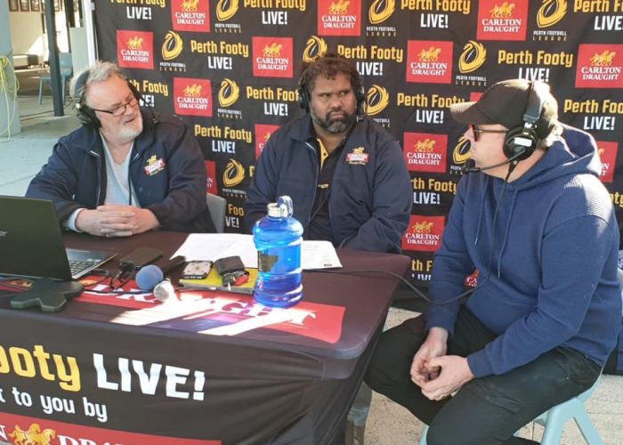 The Perth Footy Live panel.