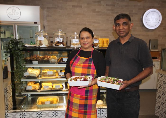 Pinky and Panduka Gunawardena recently opened Galileo Cafes in Joondalup and Butler.