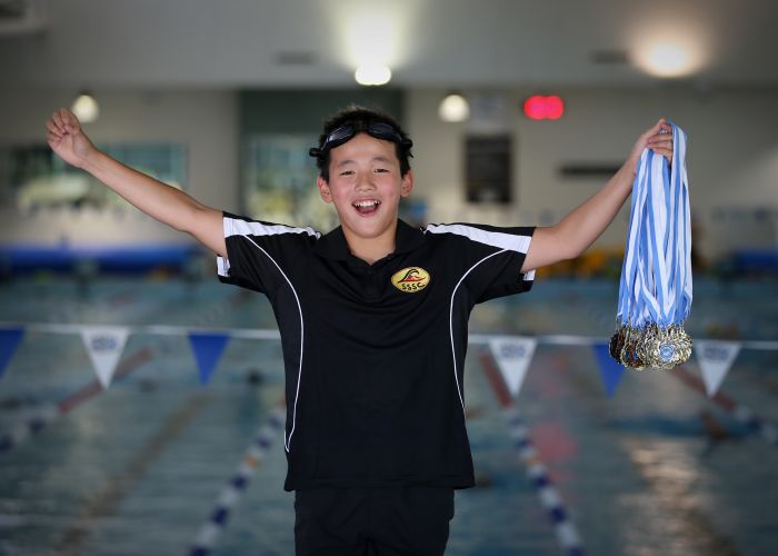 d497286i South Shore Swimming Club star Tristan Lin. Picture: Andrew Ritchie