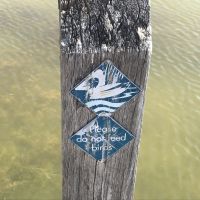 A warning sign at Lake Bungana. Picture: Kristie Lim