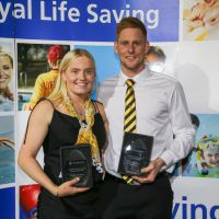 Chalise Pratt and Jake Smith were named the male and female lifesavers of the Australian Pool Lifesaving Championships.