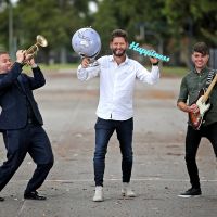 L-R: Adam Hall (Adam Hall and the Velvet Playboys) , Julian Pace (WA Australia Day Ambassador) and Michael Basham (Little Belle). Picture: David Baylis www.communitypix.com.au d497606