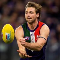 Unlucky Fremantle defender Joel Hamling. Photo: Getty