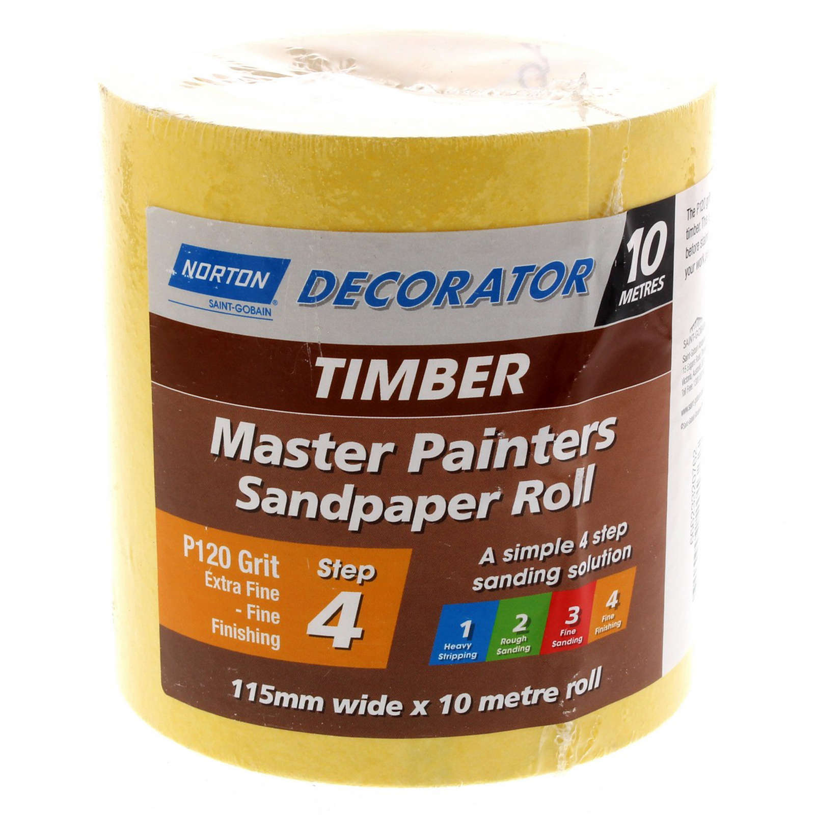Sandpaper 120 Grit Timber Surfaces Extra Fine 115mm x 10m Roll Norton eBay