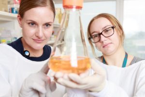 Juliette with PhD student Ali McCarron