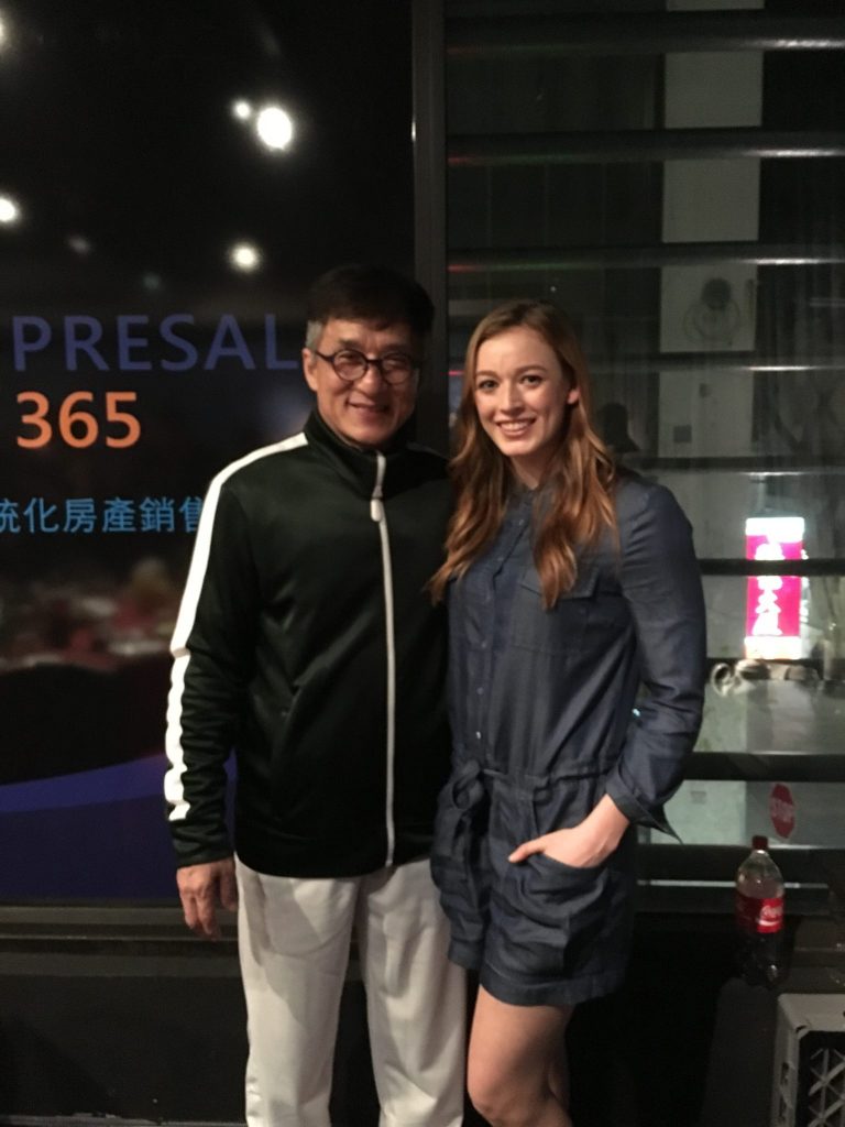 Marlee works with Jackie Chan on his latest movie