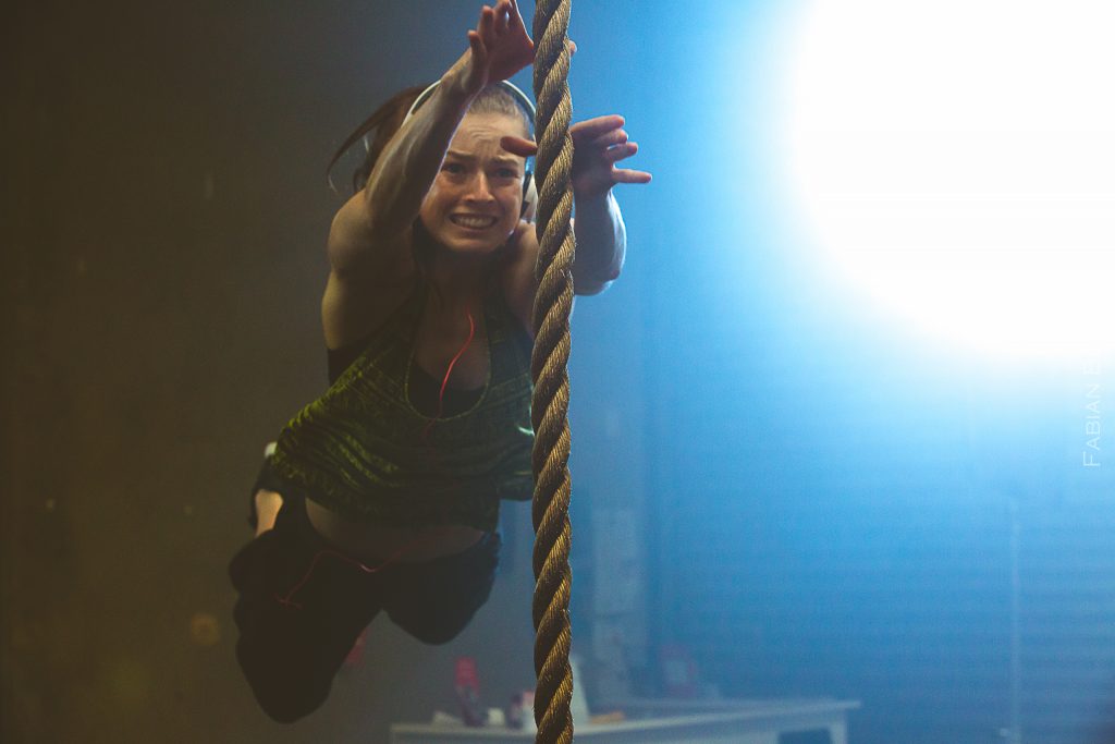 Marlee performing a stunt