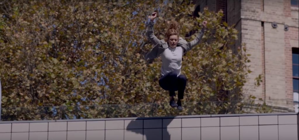 Marlee leaps into action for a Toyota commercial