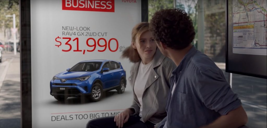 Marlee featured in a commercial for Toyota