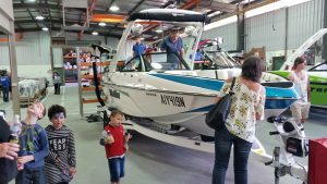Visitors enjoying a family and friends factory tour