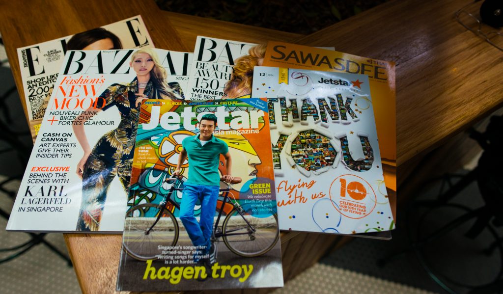 A sample of the magazines Aimee has written for during her career.