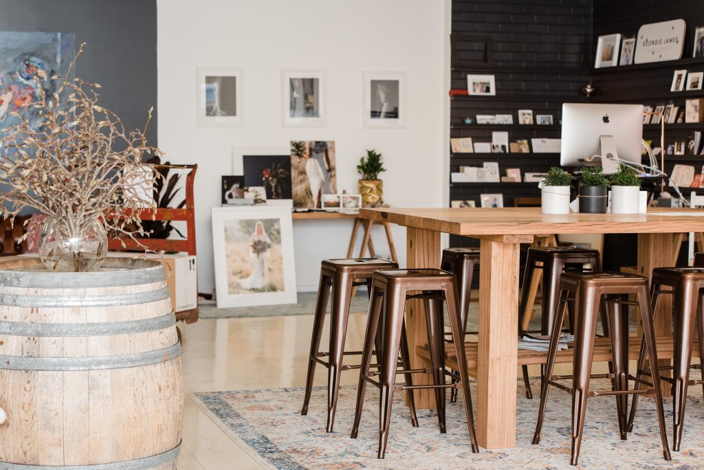 Georgie's photography space, alongside the cellar door.