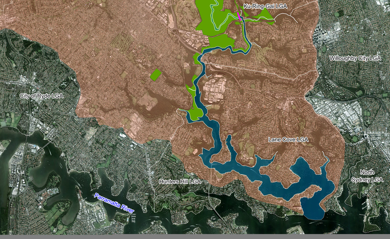 The Lane Cove River estuary