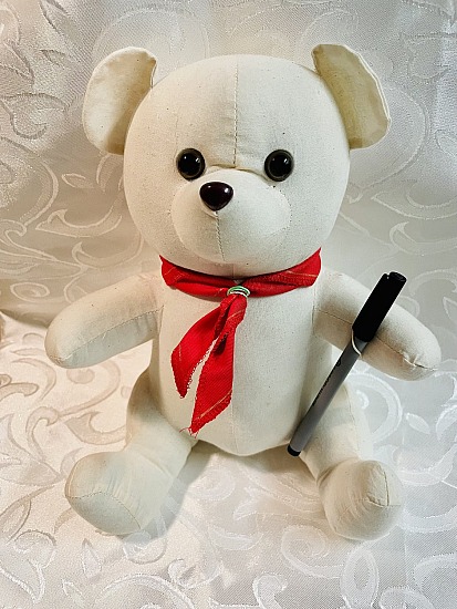 15cm Signature Bear with Mini Red Scarf
