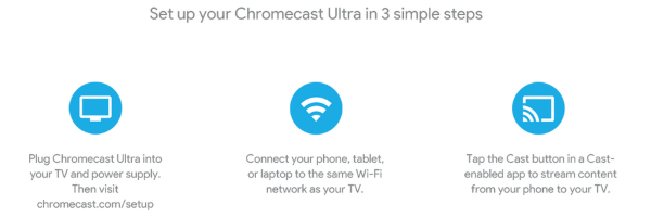 Chromecast Ultra footer