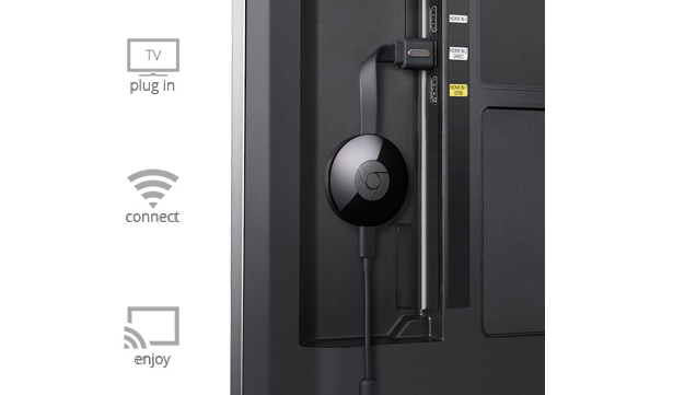 Chromecast setup steps.