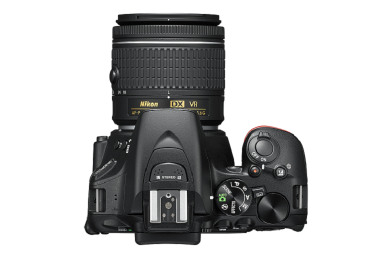 Overhead view of the Nikon D5600