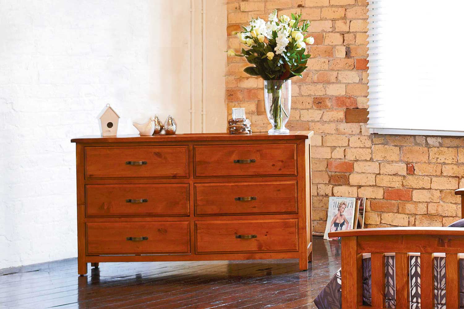 Monterey 6 Drawer Lowboy by Debonaire furniture Harvey Norman New Zealand