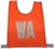Netball Bib Set w/- 3D Lettering Orange - Large