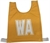 Netball Bib Set w/- 3D Lettering Yellow - Large
