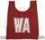Netball Bib Set w/- 3D Lettering Red - Small